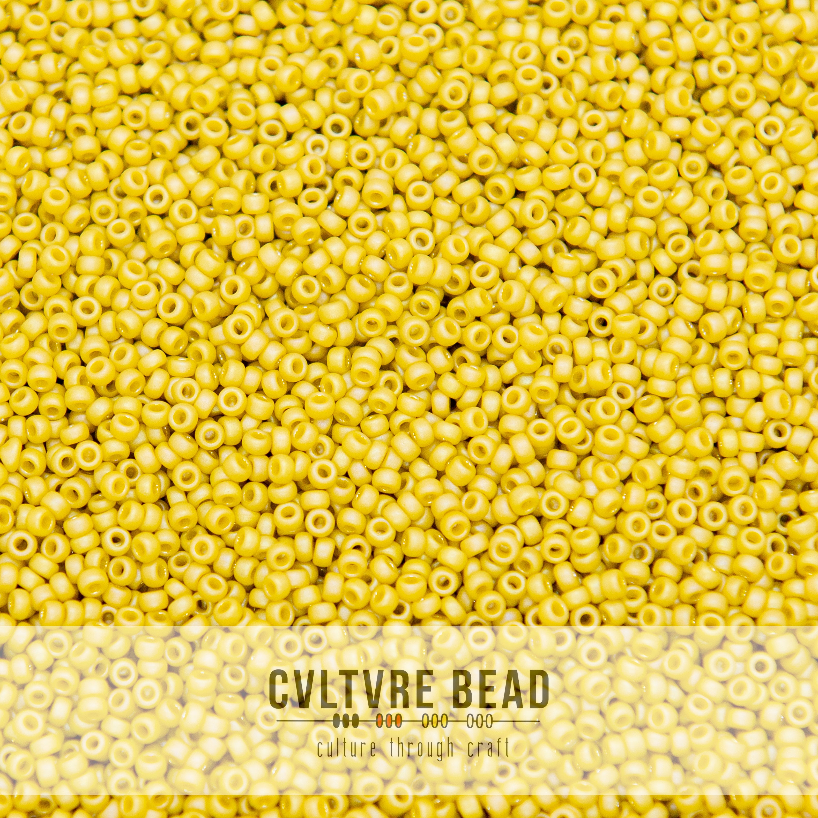 Miyuki Seed Bead 11/0 Frost Op. Glaze Rnbw Yellow 20g